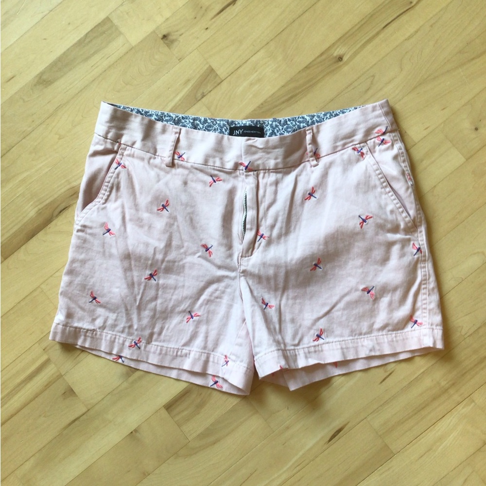 2/$12 JNY Pink Embroidered Women Shorts